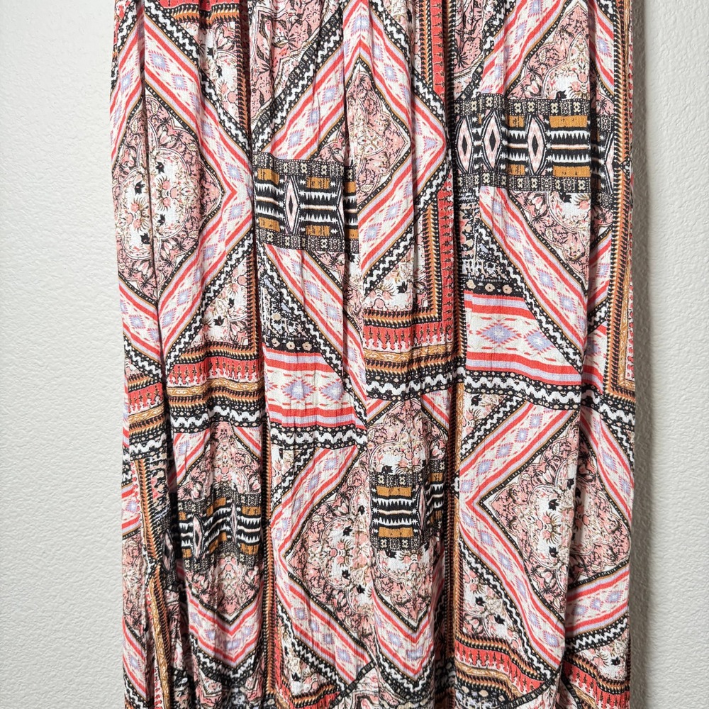 SHYANNE Boho Geometric‎ Print Maxi Wrap Skirt XS Tie Waist Western Festival - Picture 14 of 16